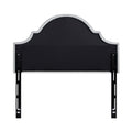 Catherine Upholstered Queen Headboard, Light Grey Polyester Gray Foam Polyester