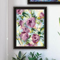 Abstract Florals To Wish You Good Luck, Success, Longevity Should Keep You Smiling Framed Wall Art For Living Room, Wall Art Print For Home Decor, Bedroom Wall Art By Jennifer Holden Multicolor Wood Paper