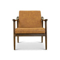Brandon Antique Tan Leather Lounge Chair Antique Natural,Brown,Light Tan Brown Walnut Foam Genuine Leather,Solid Wood