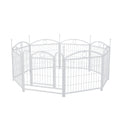 Dog Playpen Indoor 24 Inch 8 Panels Metal Dog Pen Pet Dog Fence Outdoor Exercise Pen With Doors, Heavy Duty Dog Fence Puppy Pen For Large Medium Small Dogs Indoor Outdoor Foldable Pet Exercise Pen