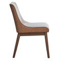 White And Brown Side Chair Set Of 2 Solid Brown White Dining Room Traditional Wingback Chair Wing Back Set Of 2 Wood Fabric