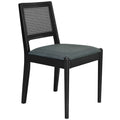 5 Piece Rattan Round Dining Table Set, Wood Table With Hexagonal Base And Upholstered Chairs For Dining Room, Kitchen,Indoor Use, Black Gray Wood Dining Room Solid Wood Rubberwood Round Dining Table With Chair Wood Wood Black Seats 4 Traditional Round