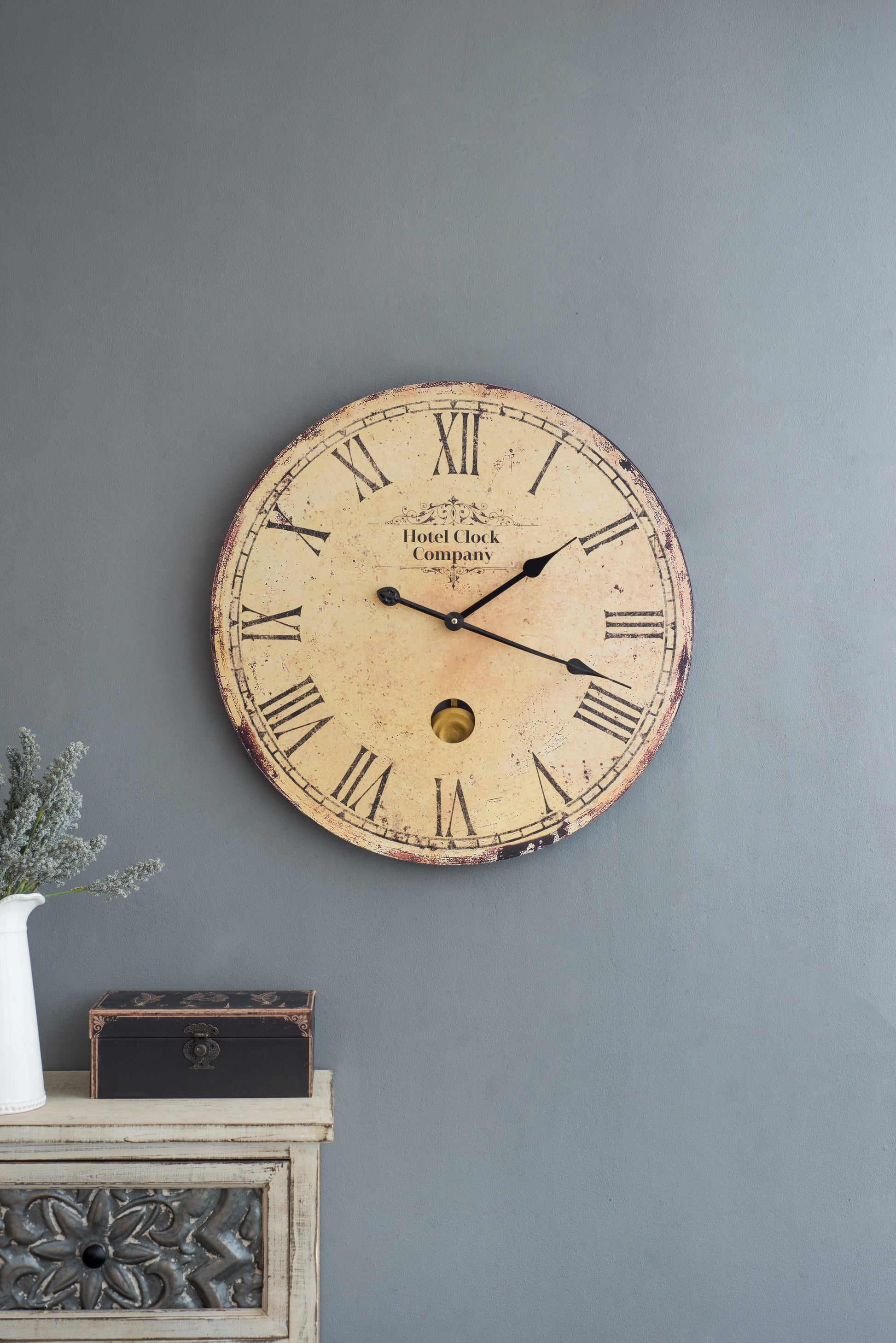 D23X2.2" Wall Clock Beige Mdf