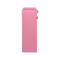 Locking Beauty Salon Storage Cabinet Hair Dryer Holder Stylist Equipment Drawer Pink Mdf