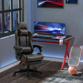 Vinsetto Racing Gaming Chair Diamond Pu Leather Office Gamer Chair High Back Swivel Recliner With Footrest, Lumbar Support, Adjustable Height, Brown Brown Pu