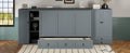 Queen Size Murphy Bed With Usb Port, Little Wardrobes And Drawers, Gray Queen Gray Particle Board Mdf