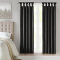 Twist Tab Total Blackout Window Curtain Panel Black 50X84