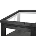 62.4Inch Height Wood Garden Greenhouse Balcony Portable Mini Cold Frame With Movable Storage Box And Adjustable Shelves For Outdoor Indoor Use, Black Black Garden & Outdoor Casual Wood