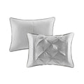 7 Piece Tufted Comforter Set Grey Full Full Grey Polyester