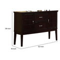 Plywood Poplar Wood Buffet Server, Espresso Espresso Wood
