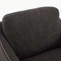 Dark Grey 360 Degree Swivel Rotating Accent Chair With Usb And Magazine Book For Living Room And Hotel Bed Room,Upholstered Accent Chair With Cooper Nail Dark Grey White Primary Living Space American Design,Classic,Modern Pine Foam Wood Fabric