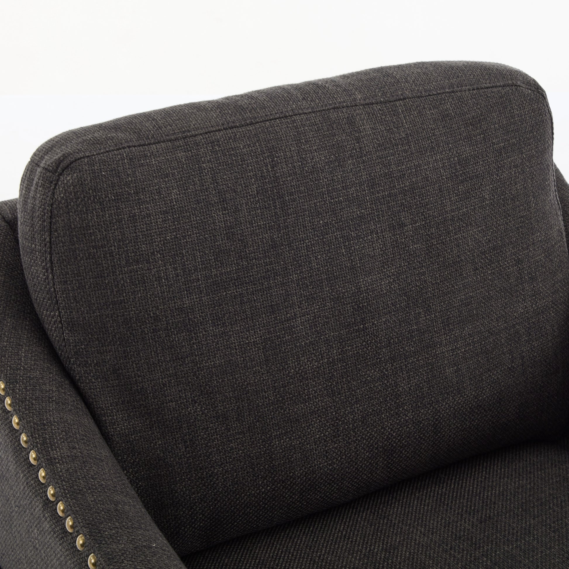 Dark Grey 360 Degree Swivel Rotating Accent Chair With Usb And Magazine Book For Living Room And Hotel Bed Room,Upholstered Accent Chair With Cooper Nail Dark Grey White Primary Living Space American Design,Classic,Modern Pine Foam Wood Fabric