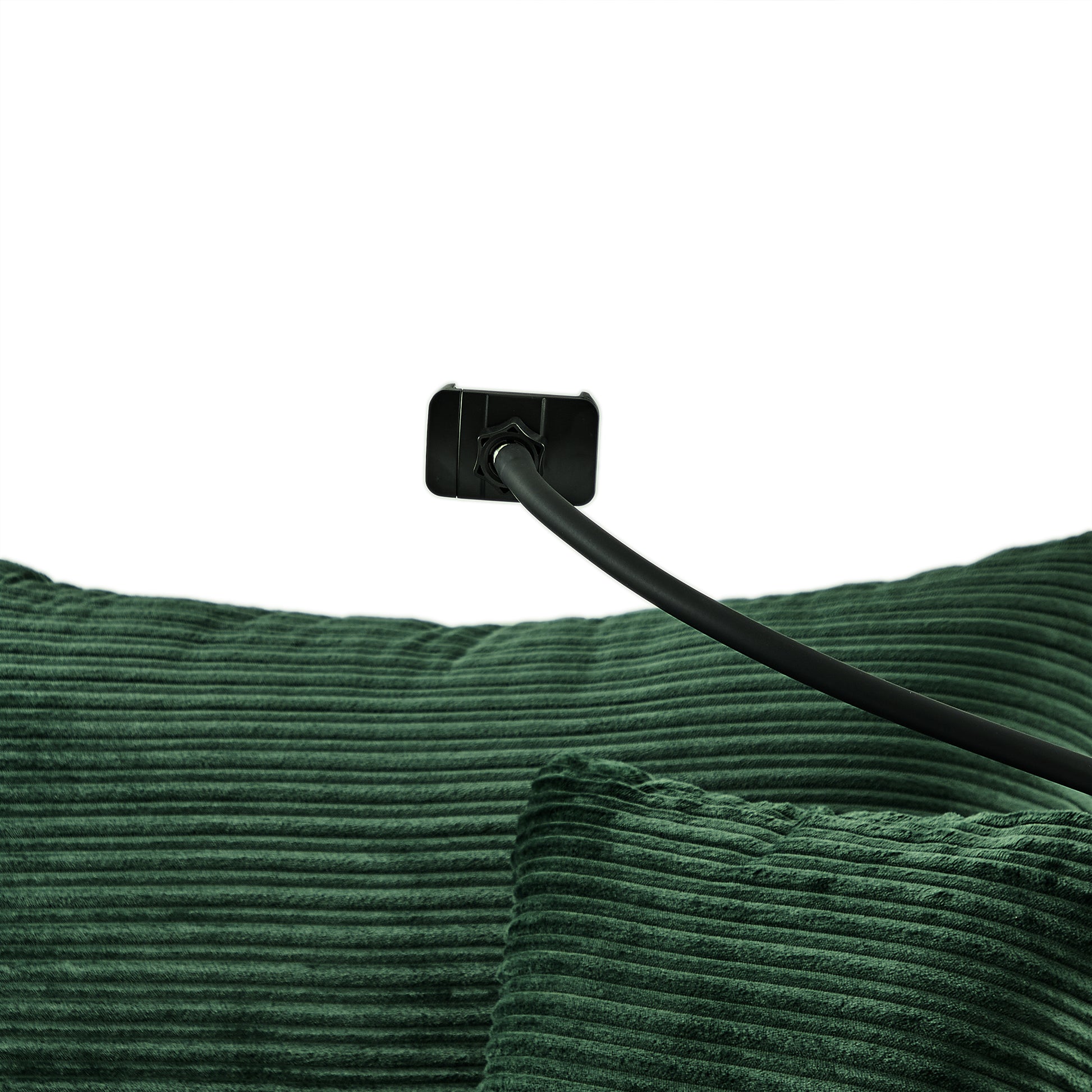 72.8" Modern Style Loveseat Sofa Sectional Sofa Couch With Storage Space, A Movable Ottoman, Two Usb Ports, Two Cup Holders, A Phone Holder For Living Room, Green Green Foam Corduroy 3 Seat