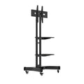 Fanco Universal Swivel Tv Stand For 32 80 Inch Tvs, Height Adjustable Table Top Tv Stand Mount With Tilt, Max Vesa 600X400Mm Black Black Primary Living Space 70 79 Inches Iron