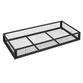 Full Size Metal Platform Bed With Two Drawers,House Shaped Headboard Design, Black Full Black Metal