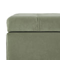 Storage Ottoman Pale Green Velvet