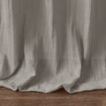 Solid Crushed Curtain Panel Pair 2 Pcs Window Panels Grey Polyester