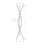 Coat Rack, Hall Tree, Free Standing, 3 Hooks, Entryway, 72