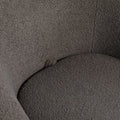 Upholstered Swivel Barrel Armchair With Storage Modern Living Room Side Chair For Bedroom Office Reading Spaces Teddy Fabric Grey Grey Foam Upholstered