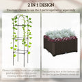 Outsunny Raised Garden Bed With Trellis, Self Watering Planter Box, 69.7