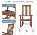 Outdoor Rocking Chair Patio Rocker Brown Brown Acacia Wood