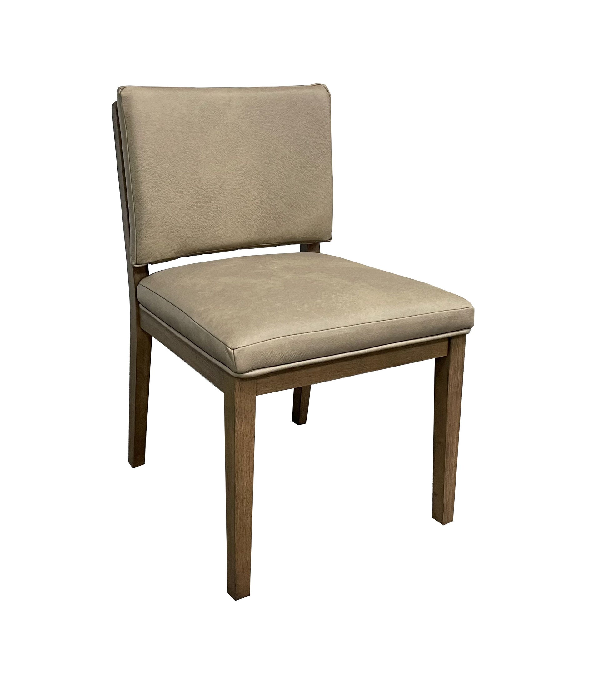 Latte And Leather Soft Back Chair Set Of Two Light Brown Solid Wood Mdf