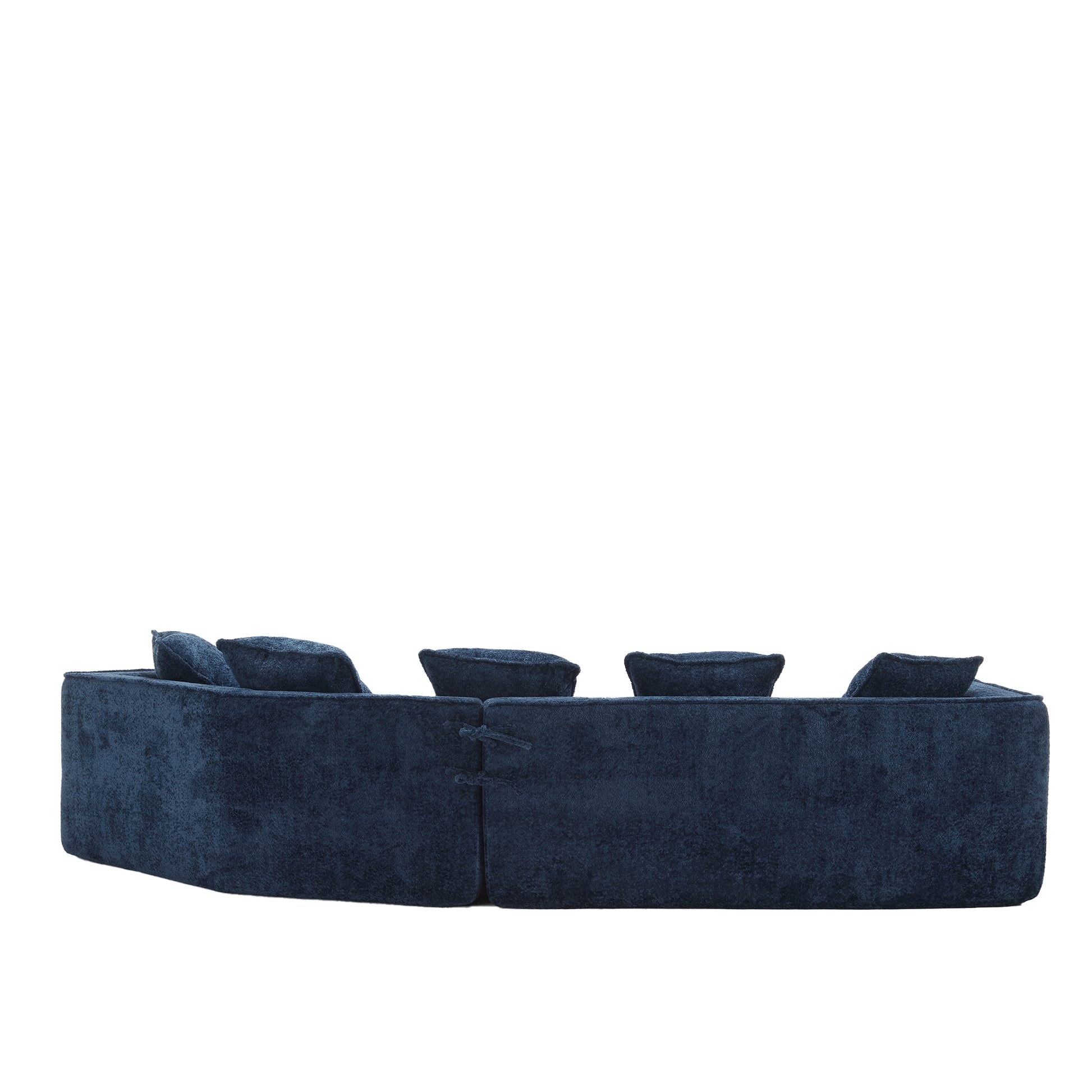 Coolmore Boucle Sofa 3 Seater For Living Room Oversized Comfy Sofa Unique Double Seat And Corner Construction For Apartment, Office Left Hand Facing Navy Navy Primary Living Space Foam Boucle 3 Seat