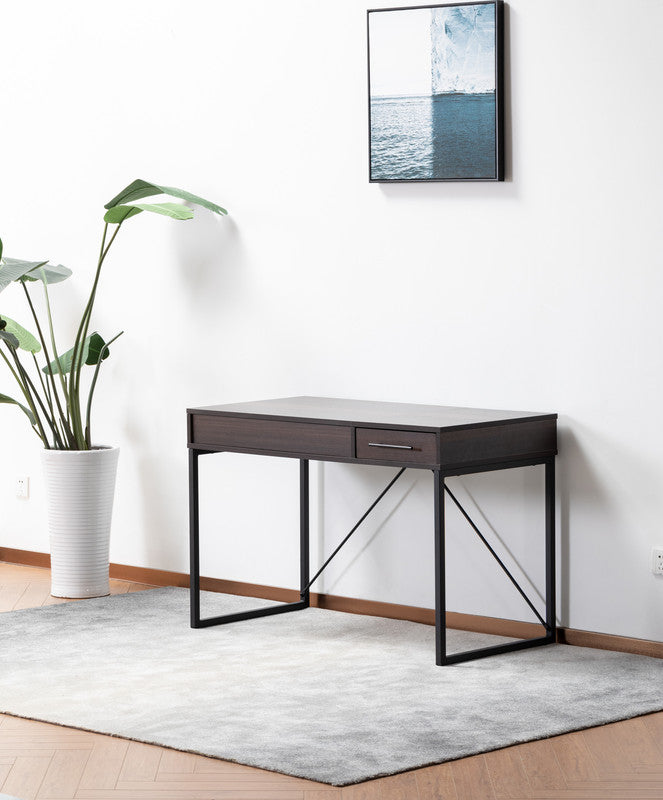 Juno 47" Dark Brown Wood Lift Top Desk With Hidden Storage And Drawer Dark Brown Particle Board