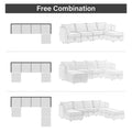 Modular Sectional Sofa, Convertible Sofa Couch With Storage, Sleeper Sectional Sofa Set, Flexible Modular Combinations Fabric Couch For Living Room Beige Wood Soft Heavy Duty Fabric 1 Seat