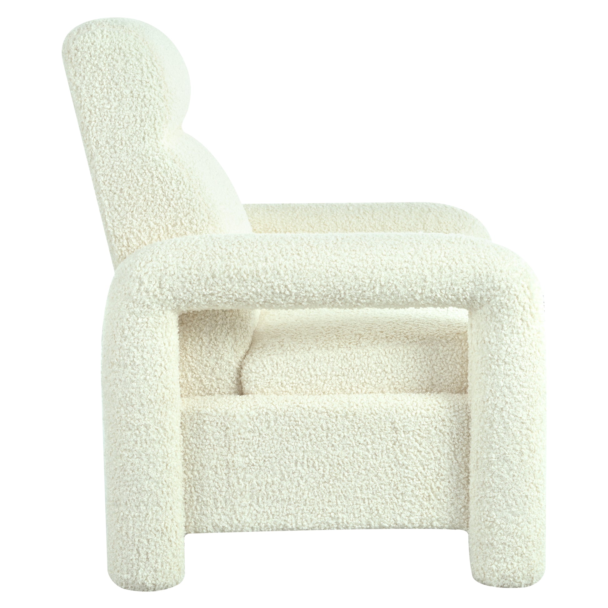 31.25" Push Back Recliner Armchair Upholstered Recliner Chair Single Sofa With Adjustable Backrest For Living Room, Beige Beige Teddy