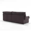 Cloud Style Sofa, Teddy Velvet Fabric, Comfy Padded Cloud Couch For Living Room, Apartment Dark Gray Light Brown Velvet Wood Primary Living Space Modern Polyester 2 Seat