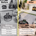 30 Pcs Interlocking Deck Tiles Checker Pattern, 12