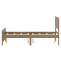 Wood Platform Bed Frame With Headboard, Mattress Foundation With Wood Slat Support, No Box Spring Needed, Queen Size, Walnut Box Spring Not Required Queen Walnut Wood Solid Wood Mdf