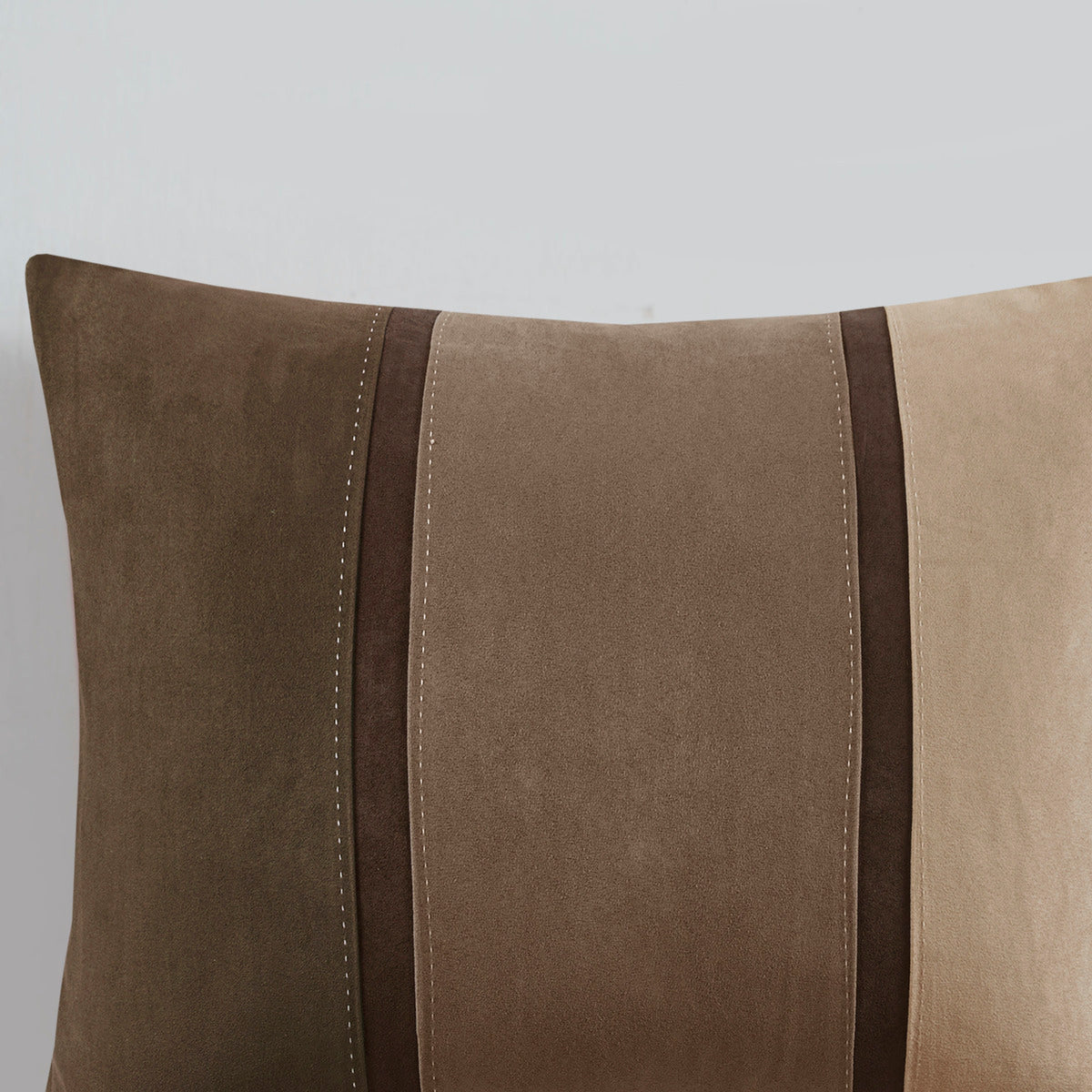 7 Piece Faux Suede Comforter Set Brown Queen Queen Brown Polyester