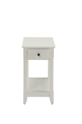 Bertie White Finish Accent Table White Synthetic Wood
