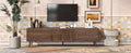 Mid Century Tv Stand With 2 Drawers, Media Console Table For Tvs Up To 80'', Entertainment Center With Storage For Living Room, Bedroom, Home Theatre Walnut Primary Living Space 70 79 Inches 70 79