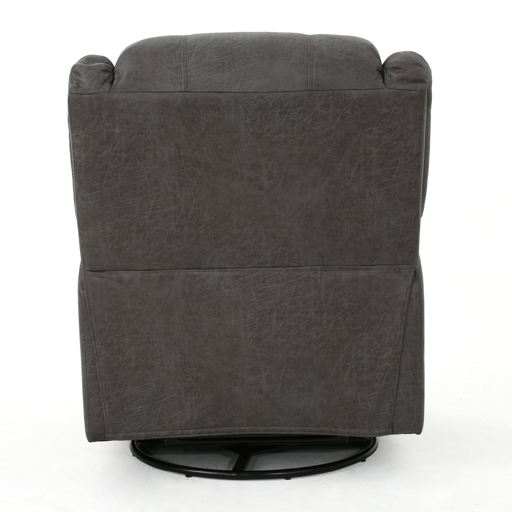 Glider Recliner With Swivel Slate Microfiber