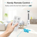 43 Inch Electric Oscillating Tower Fan With Remote Control For Indoor, Bedroom And Home Office, White White Plastic