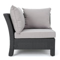 Antibes V Shape Sofa Set Grey Table Corner Grey Fabric