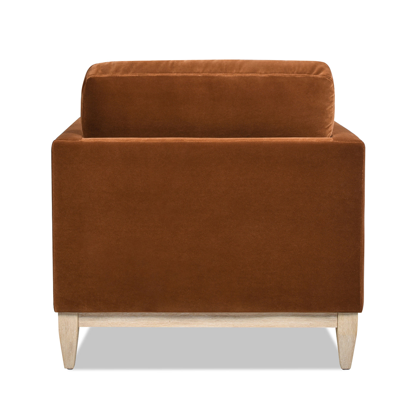 Knox 36" Modern Farmhouse Arm Chair, Burnt Orangeperformance Velvet Burnt Orange Foam Velvet