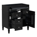 30'' Bathroom Vanity Without Top Sink, Modern Bathroom Storage Cabinet With 2 Drawers And A Tip Out Drawer Not Include Basin Black Bathroom Solid Wood Mdf
