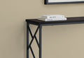 Accent Table, Console, Entryway, Narrow, Sofa, Living Room, Bedroom, Brown Laminate, Black Metal, Contemporary, Modern Espresso Metal