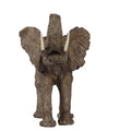 Polyresin Trumpeting Elephant Accent, Brown Brown Plastic