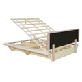 Queen Size Upholstered Floating Bed With Led Light And Usb Port, Velvet, Pink, Hydrualic Platform Bed Queen Pink Velvet