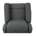 Charcoal Fabric Glider Recliner With Swivel, Manual Reclining Chair Charcoal Fabric