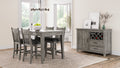 Rustic Gray Counter Height Dining Table Gray Solid Wood Mdf