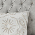 3 Piece Tufted Cotton Chenille Coverlet Set Ivory Taupe King Cal King Ivory Taupe Cotton