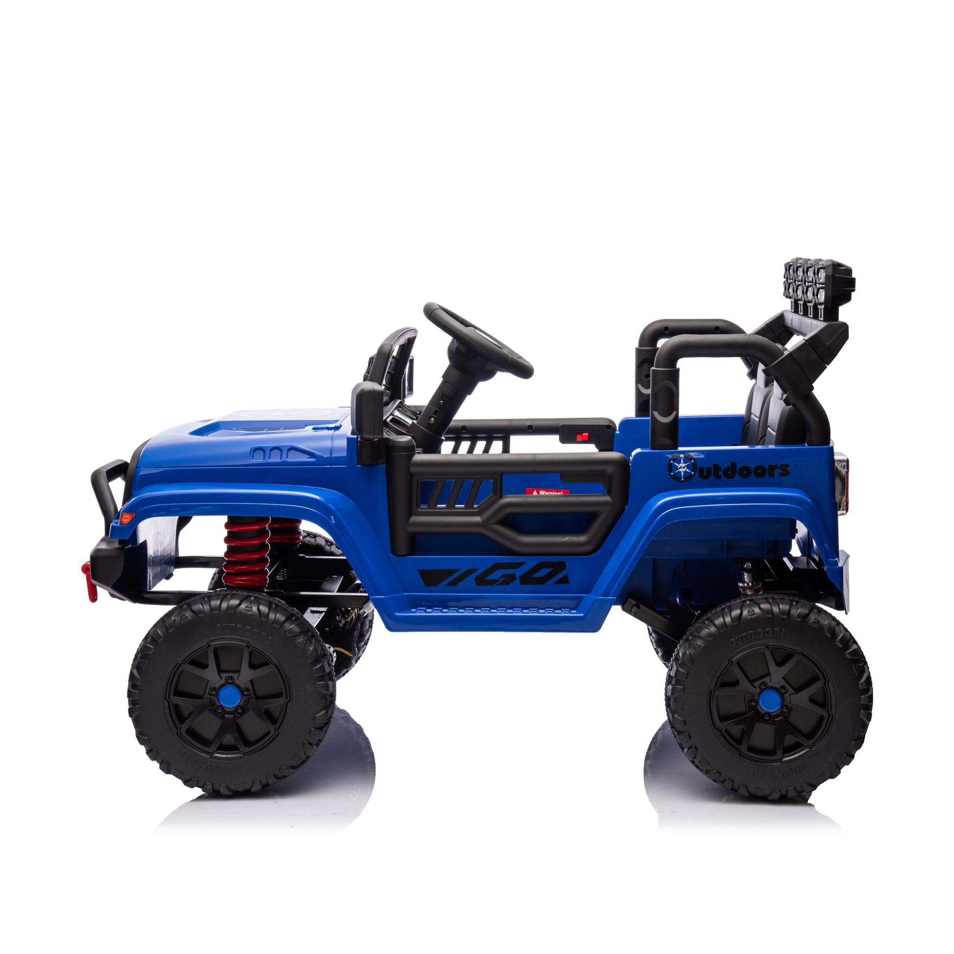 Blue,24V 2 Seater Ride On Truck Car, 4Wd Motors, With 2.4G Remote Control,Metal Suspension,Soft Start,Music, Led Light,Outdoor Off Road Electric Car,Toys Gifts Blue 100 149 Lbs Iron Plastic Iron