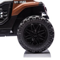 24V Kids Ride On Utv,Electric Toy For Kids W Parents Remote Control,Four Wheel Suspension,Low Start,Adjustable Speed,Multimedia Player,Early Education,Bluetooth,Rear Storage Space For Kids Aged 3 . Brown 50 99 Lbs Polypropylene