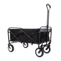 Collapsible Foldable Wagon Cart With Strapping System Beach Wagon Utility Cart Utility Wagon Grocery Cart For For Camping Shopping Sports Gardeing Fishing Supports 360Lbs All Terrain Wheels Black